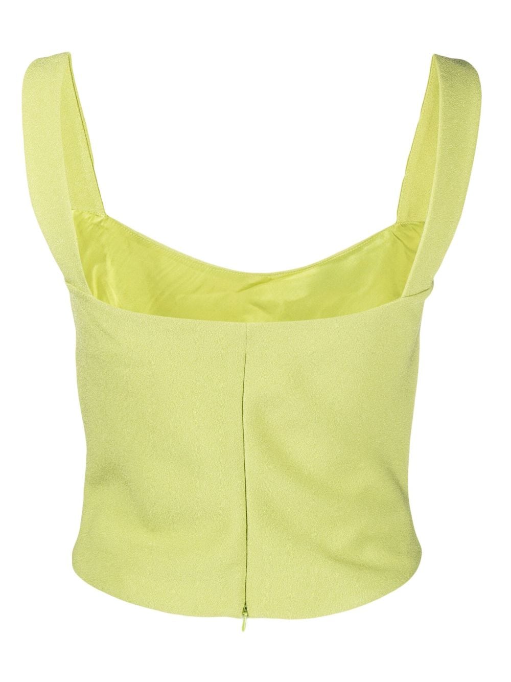 Shop Paris Georgia Raf Singlet Pleat-detailing Tank Top In Green