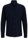 BOSS logo-print jersey shirt - Blue