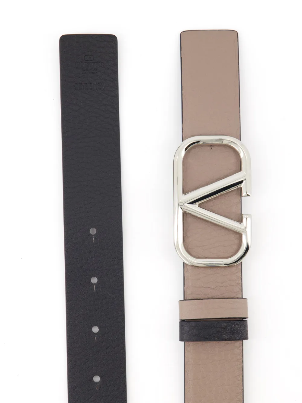 Valentino Garavani VLogo omkeerbare riem Beige