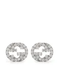 Gucci 18kt white gold Interlocking diamond stud earrings - Silver