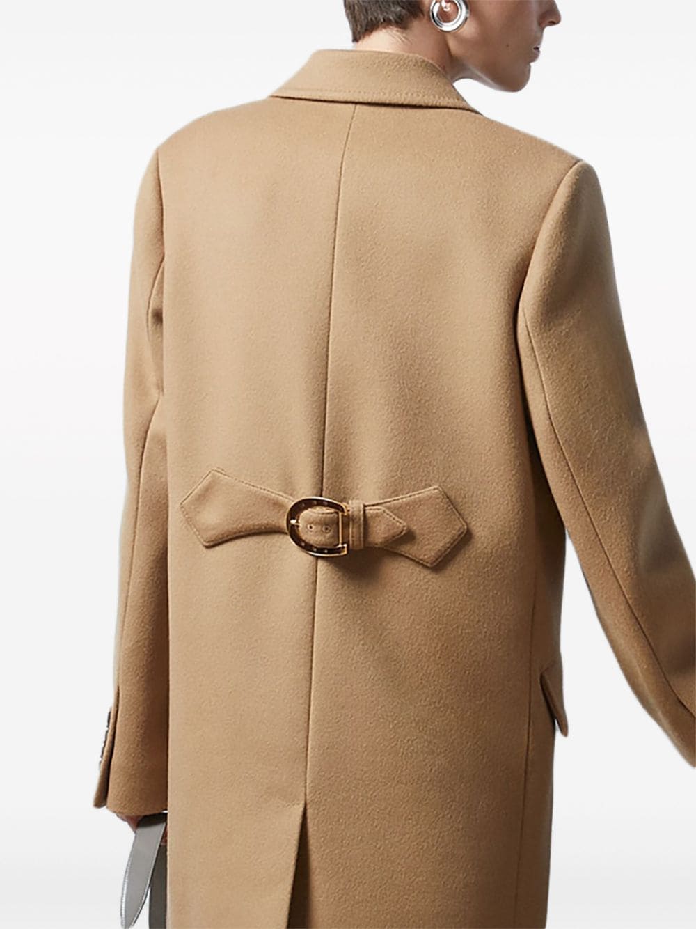 Shop Gucci Single-breasted Wool Coat In Brown