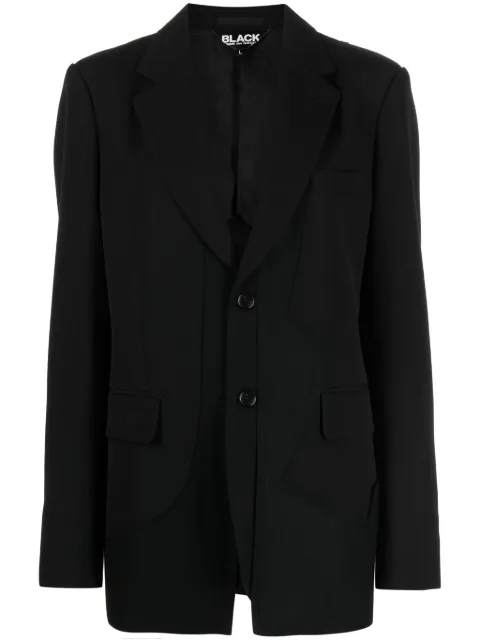 Black Comme Des Garçons single-breasted wool blazer