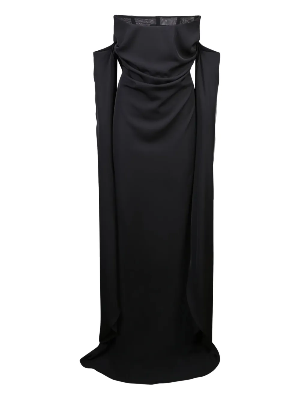 Giuseppe Di Morabito draped gown dress | Black | Image 1