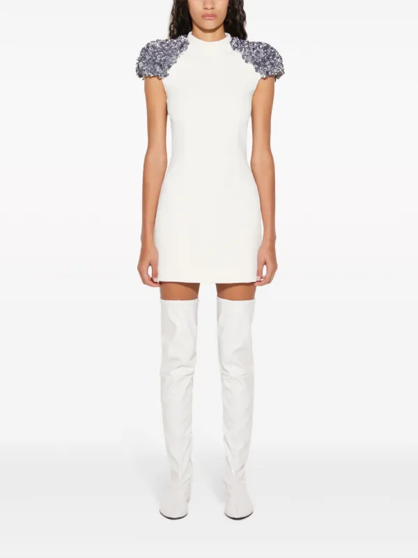 PUCCI sequin-embellished Jersey Minidress | White | FARFETCH