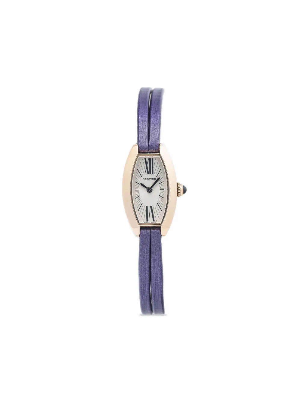 Click to view more detailed imagery on our partner's website Pre-owned Cartier Mini Tonneau Lanieres 16mm In White