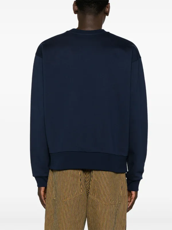 Marni logo-print Cotton Sweatshirt | Blue | FARFETCH GE