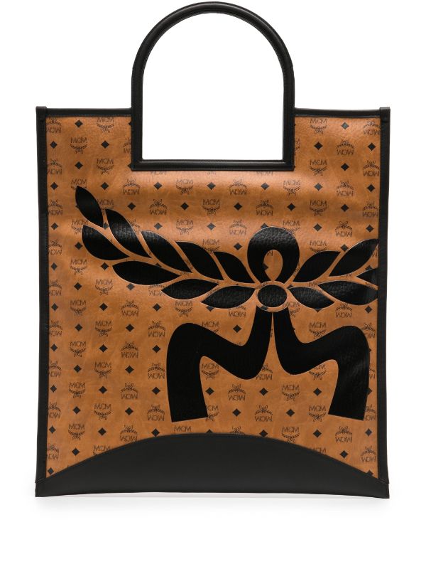 MCM extra large Aren Mega Laurel Visetos Tote Bag Brown FARFETCH AZ