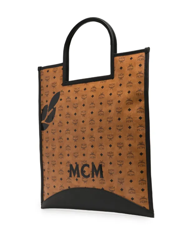 MCM extra large Aren Mega Laurel Visetos Tote Bag Farfetch