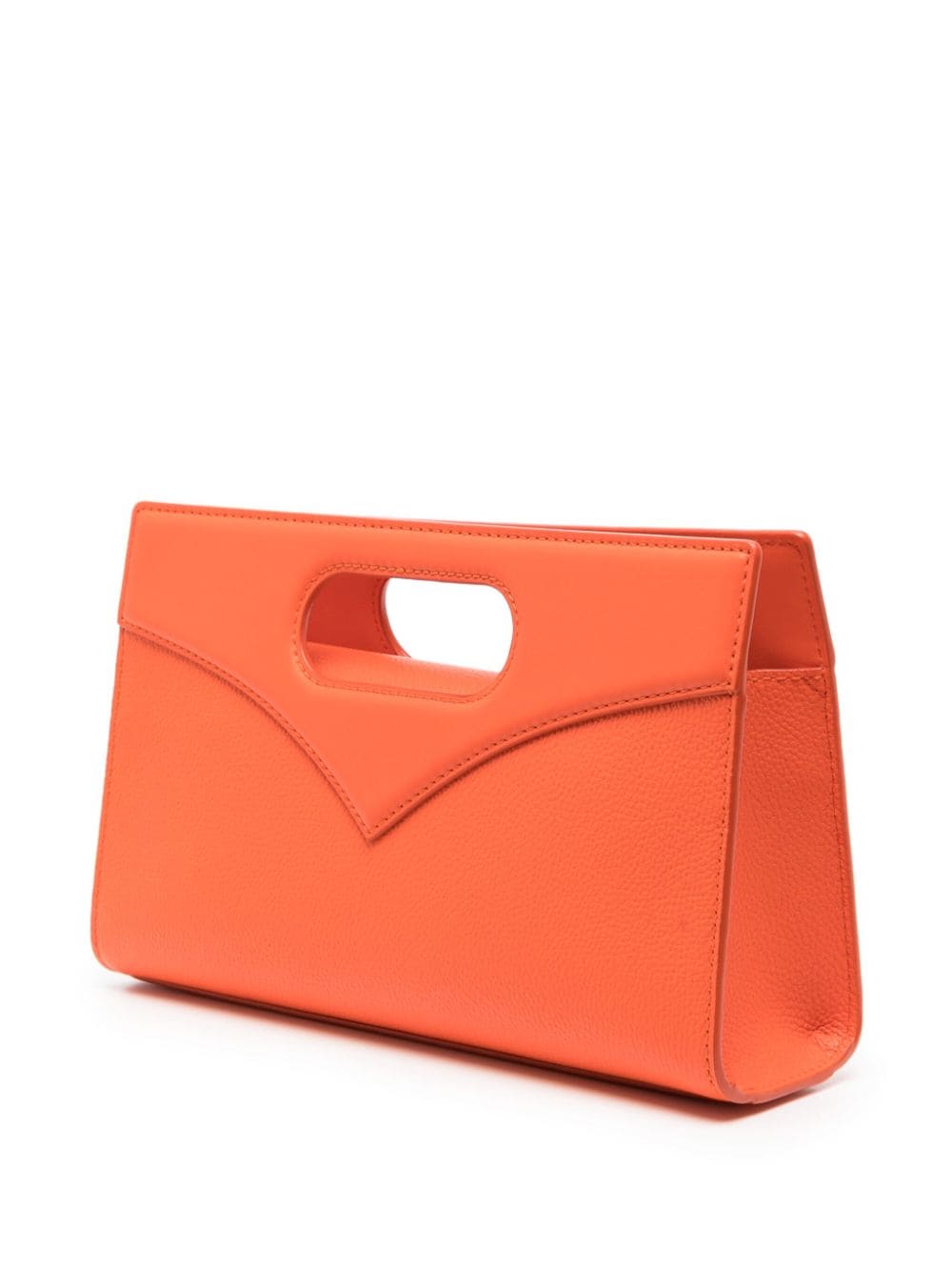 Shop Mcm Small Diamond Leather Tote Bag In Orange