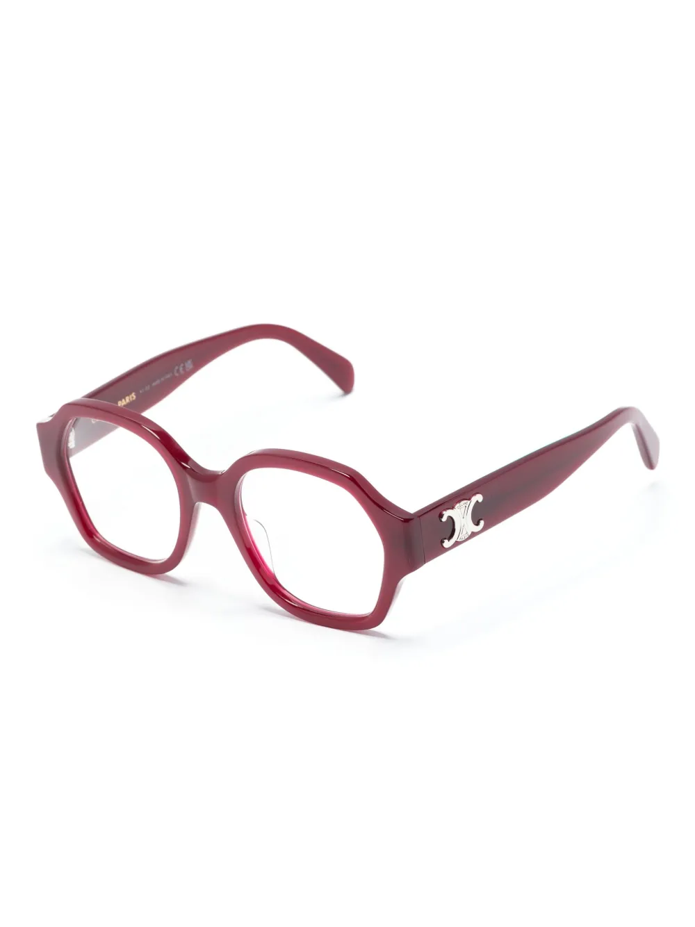 Celine Eyewear Triomphe bril met geometrisch montuur - Rood
