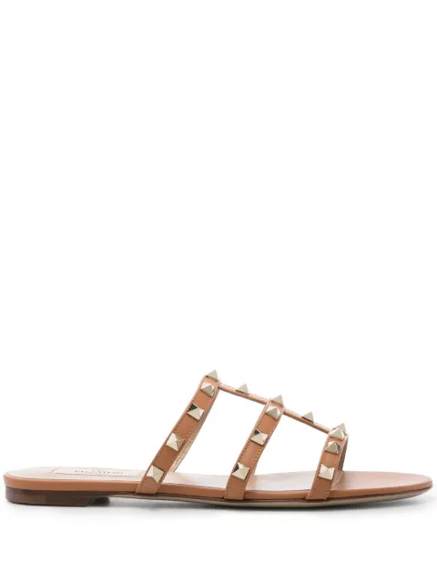 Valentino Garavani Rockstud flat leather sandals