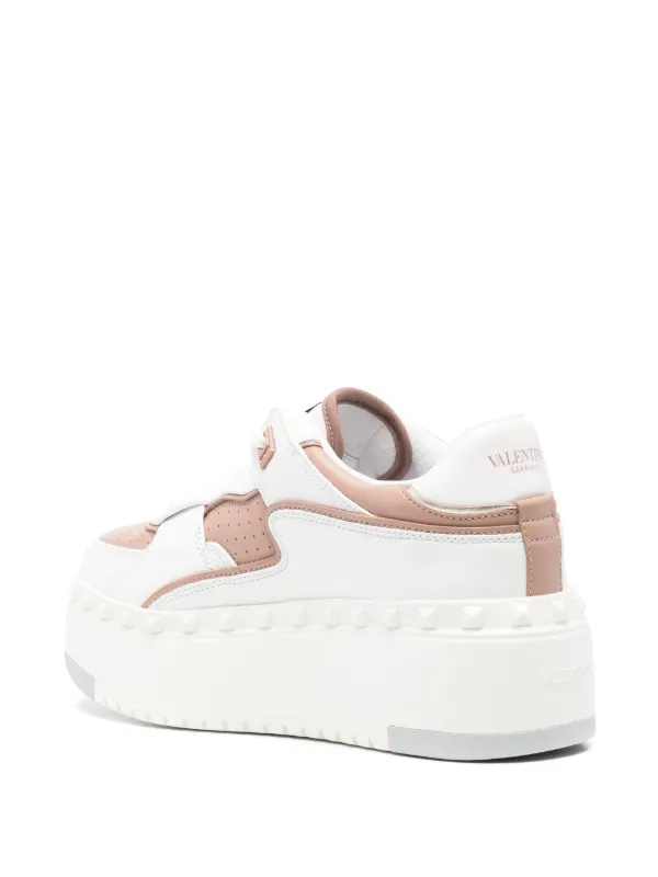 Valentino Garavani Freedots XL Leather Sneakers | Neutrals