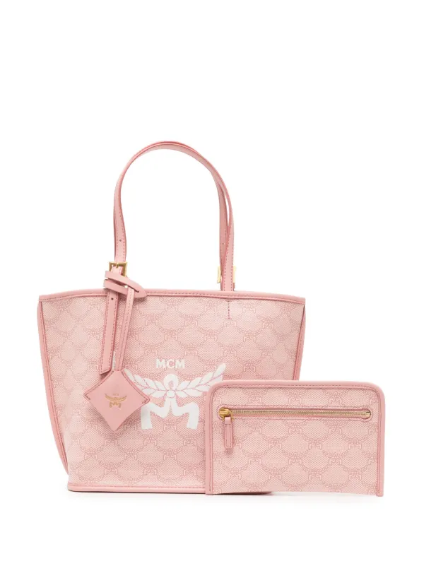MCM Mini Himmel Lauretos Tote Bag | Pink | FARFETCH NZ