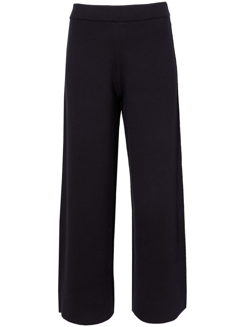 Proenza Schouler White Label Contrasting-trim Straight-leg Trousers In Black