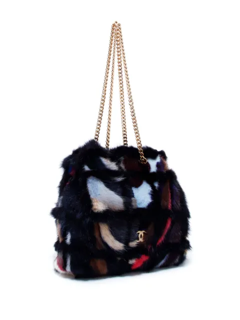 CHANEL Pre-Owned 2000 abstract-pattern CC-plaque chain shoulder bag FF2547 - 2