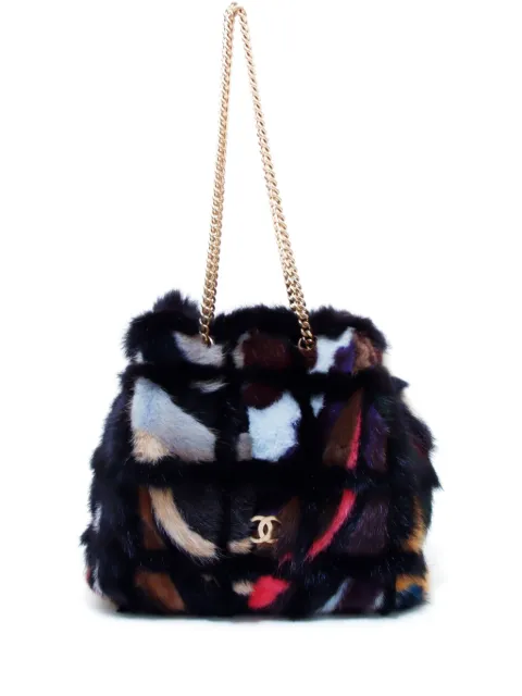 CHANEL Pre-Owned 2000 abstract-pattern CC-plaque chain shoulder bag FF2547 - 0
