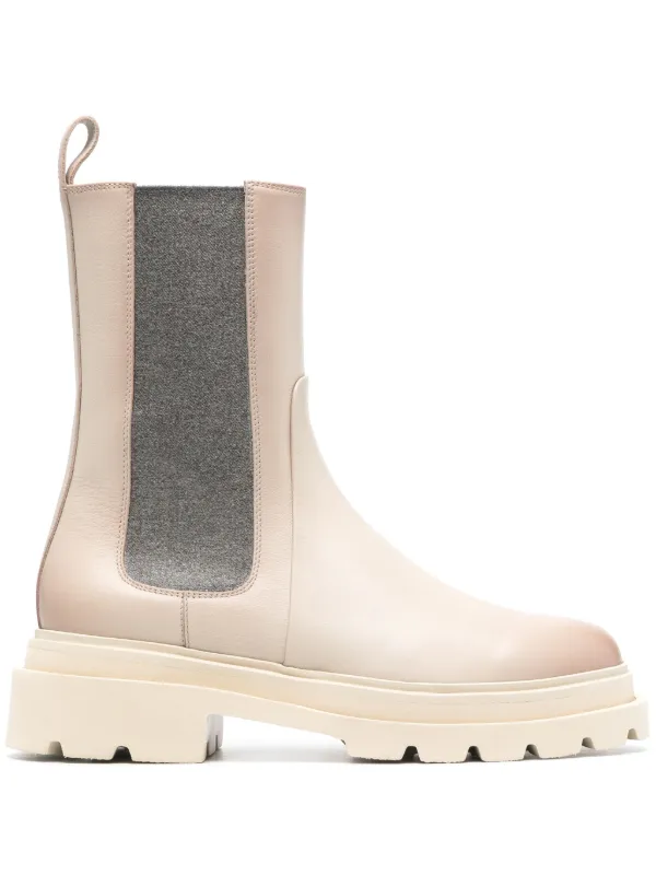 Santoni Forester Chelsea Boots in Neutrals