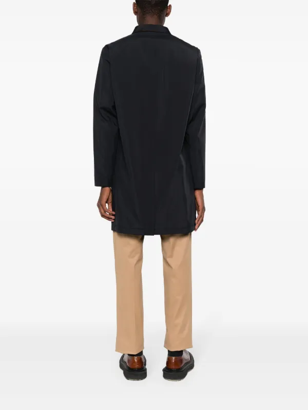 Loro Piana button-up Leather Coat | Blue | FARFETCH
