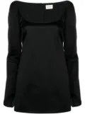 KHAITE Tate satin mini dress - Black