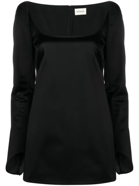 KHAITE Tate satin mini dress
