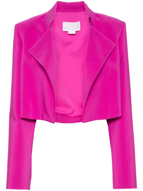 Genny crystal-embellished-buttons cropped blazer