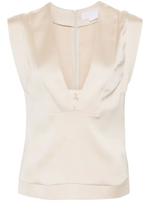 Genny appliqué-detail sleeveless blouse