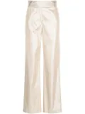 Genny pinstripe-pattern wide-leg trousers - Gold