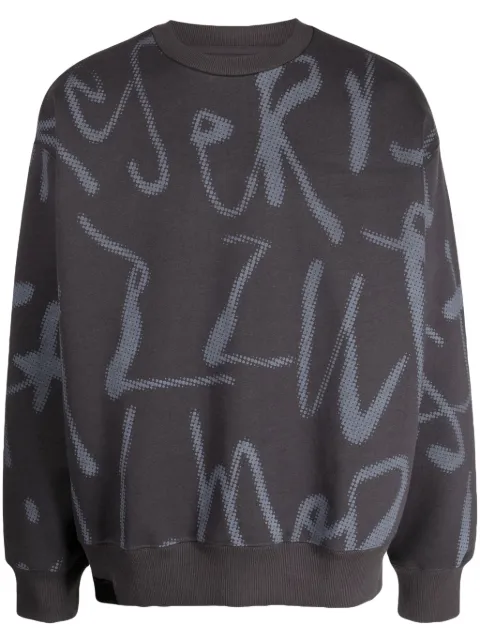 izzue logo-print crew-neck sweatshirt 