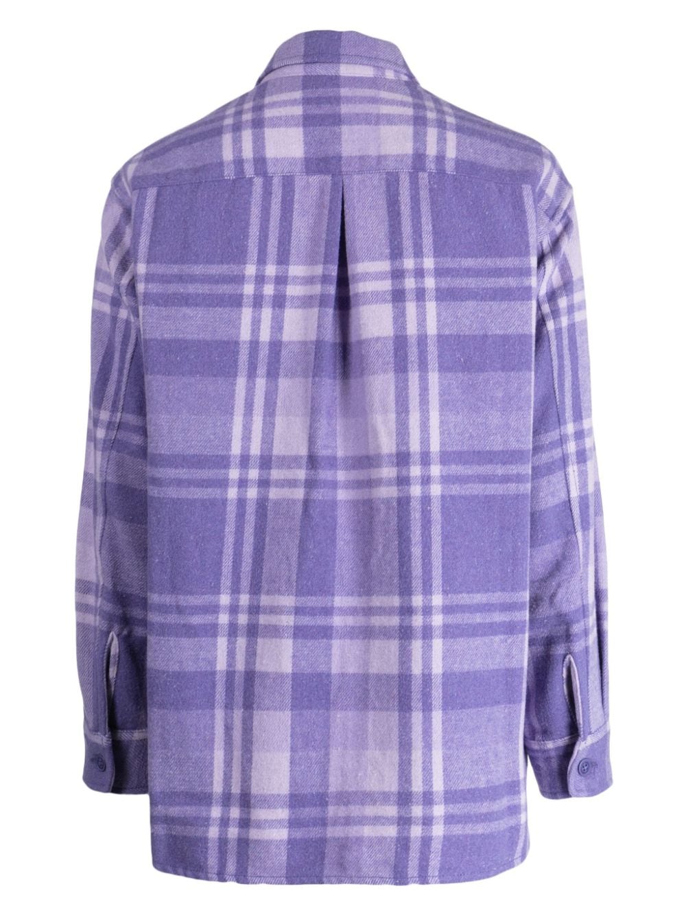Shop Chocoolate Plaid-check Flannel Shirt In Purple