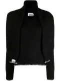 izzue whipstitch-trim layered jumper - Black
