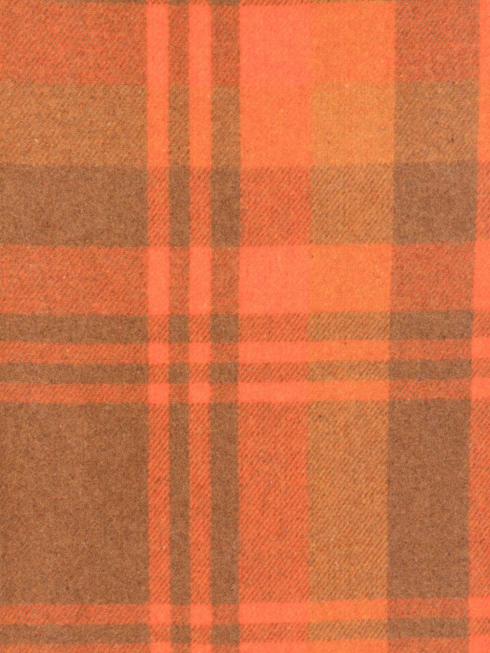Shop Chocoolate Checked Brushed-effect Scarf In Orange