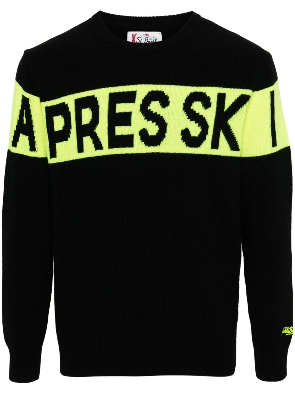 Mc2 Saint Barth Apres Ski-jacquard Jumper In Black