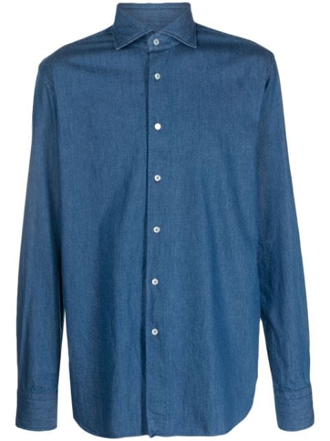 Xacus spread-collar cotton shirt 