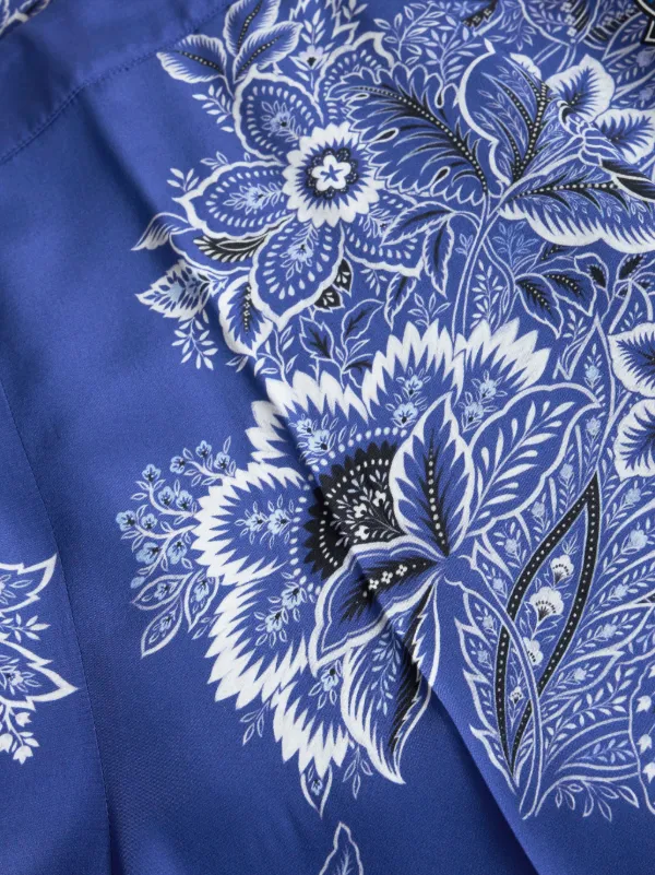 ETRO バンダナプリント シルク ストレートパンツ | パープル | FARFETCH JP