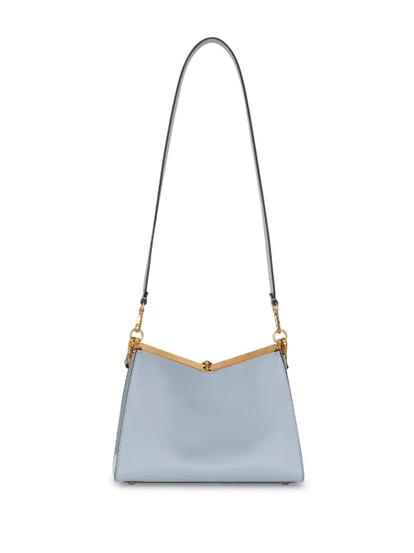【送料&関税込】Etro Large Vela Shoulder Bag ETRO Medium Vela Leather Shoulder Bag | Blue | FARFETCH