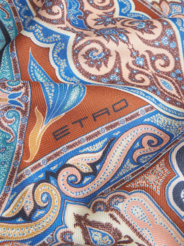 ETRO ペイズリー スカーフ | ブルー | FARFETCH JP