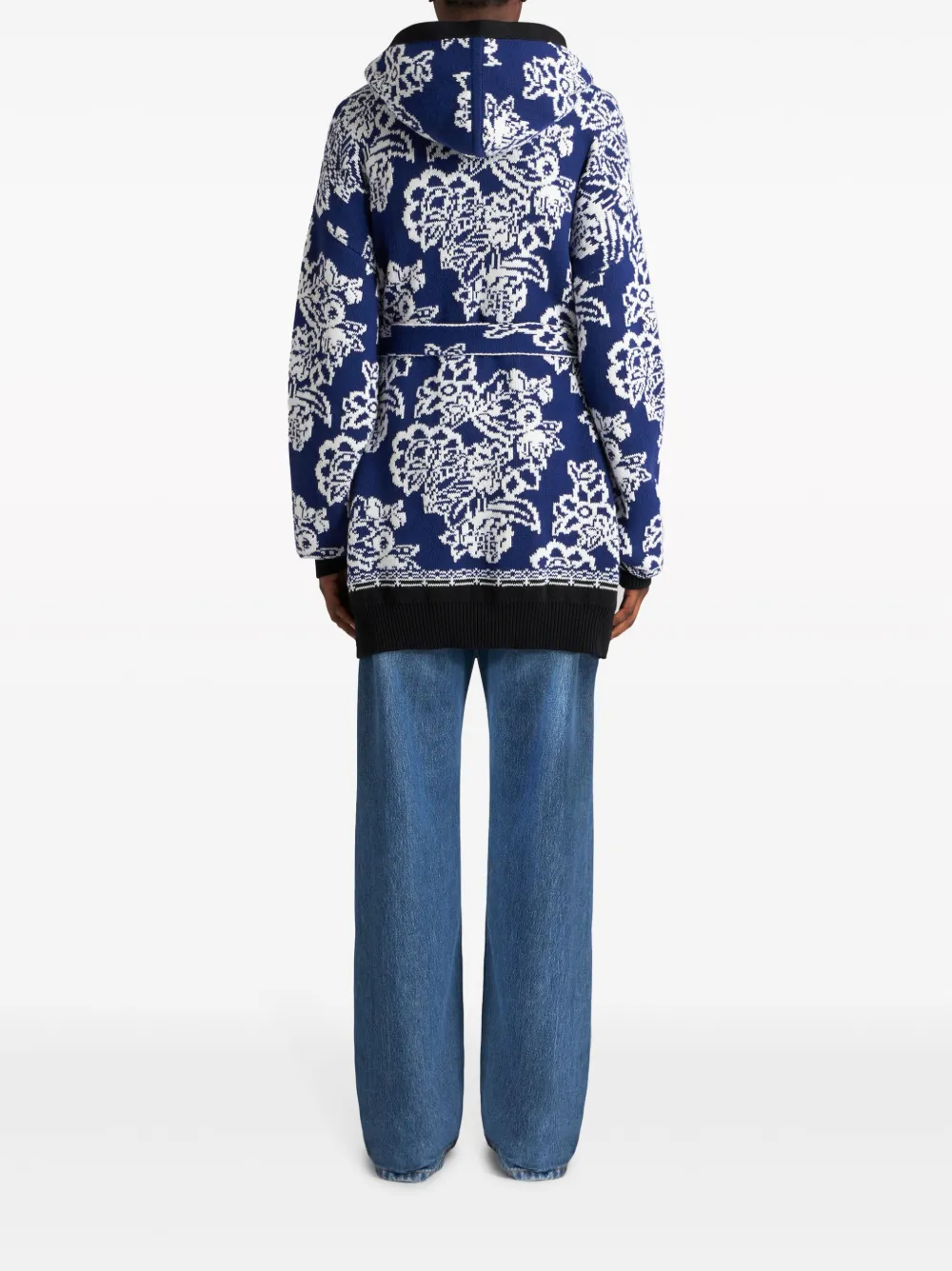 ETRO Jas met bloemjacquard Blauw