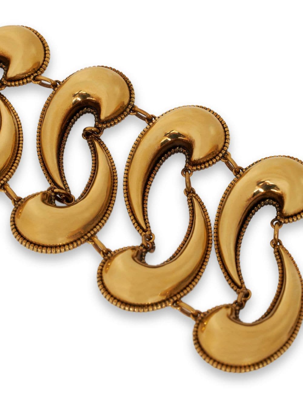 Shop Etro Pailey Wide Cuff Bracelet In Gold