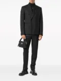 Versace Barocco-jacquard lurex double-breasted blazer - Black