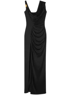 Versace Medusa-plaque Wrap Dress - Farfetch