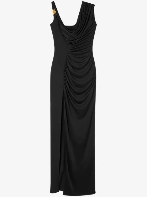 Versace viscose liquid jersey draped gown