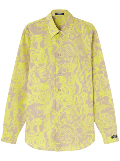 Versace Barocco-print cotton shirt