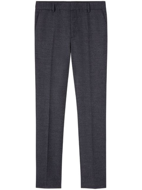 Versace pressed-crease cotton tailored trousers 