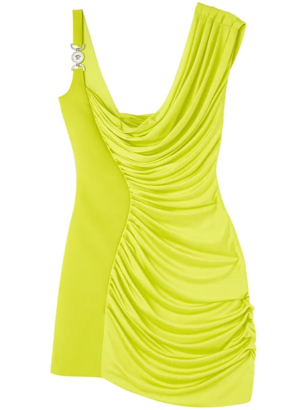 【送料&関税込】Versace Sleeveless Draped Mini Dress Versace Sleeveless Draped Stretch Crepe Jersey Dress