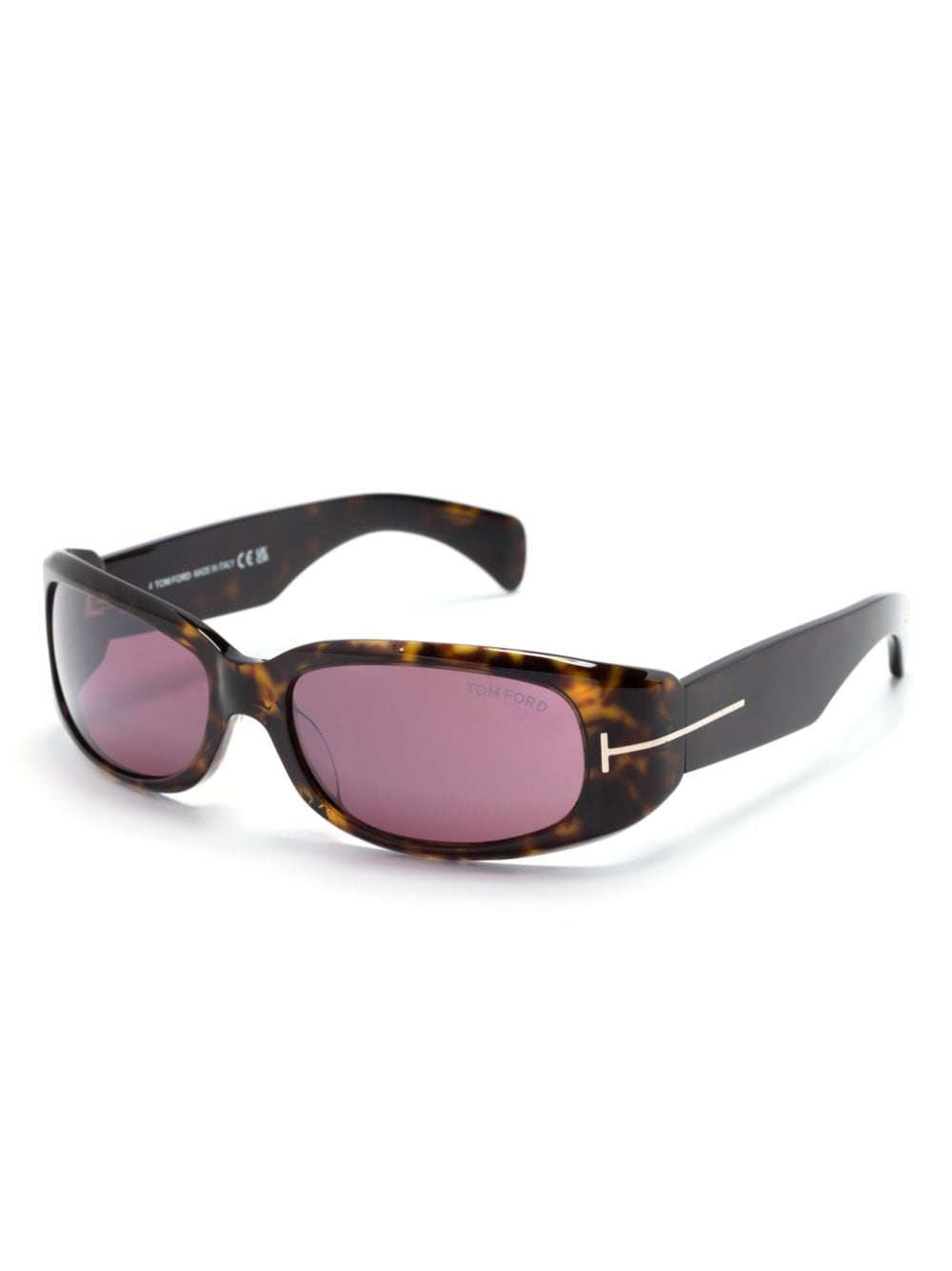 TOM FORD Eyewear Zonnebril met rechthoekig montuur - Bruin