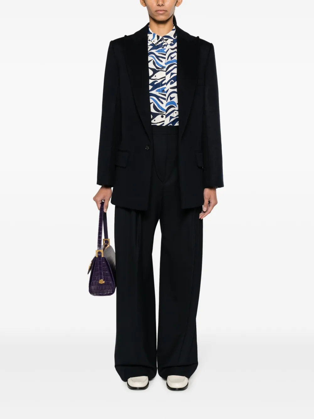 Victoria Beckham Blazer met enkele rij knopen - Blauw