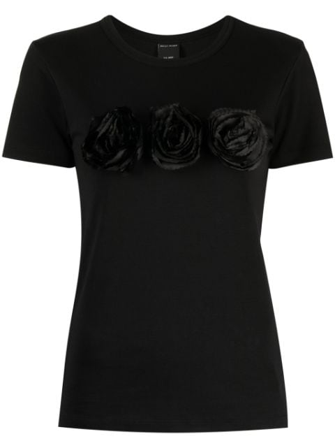 MERYLL ROGGE floral-appliqué cotton T-shirt