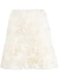 MERYLL ROGGE floral-appliqué silk skirt - Neutrals
