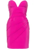 Genny strapless pleat-detail minidress - Pink