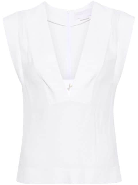 Genny logo-embellished sleeveless blouse
